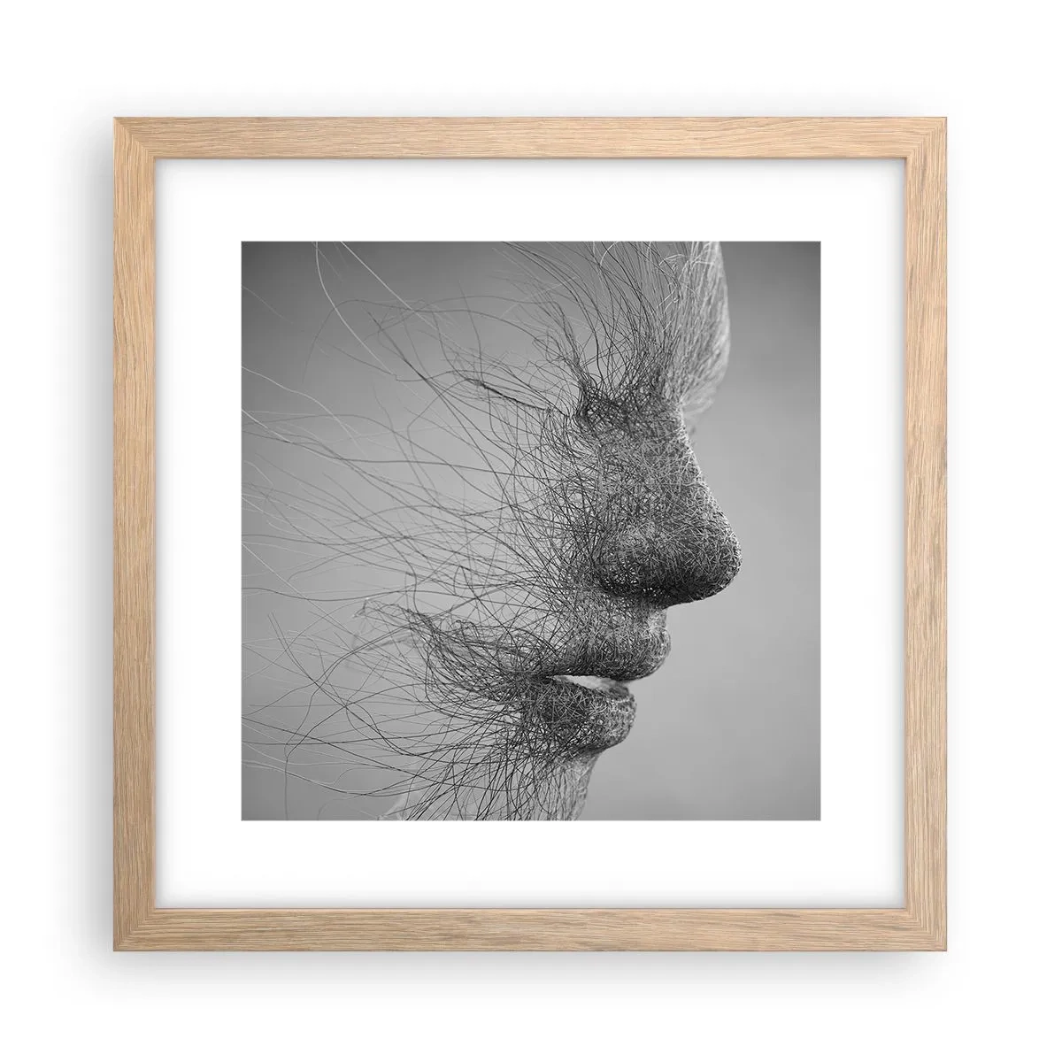 Póster en marco roble claro - Espíritu del viento - 30x30 cm