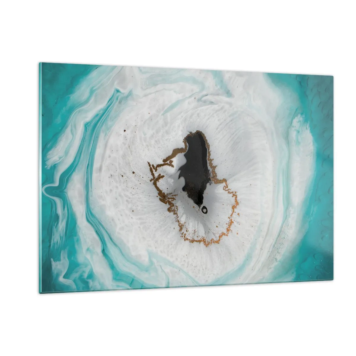 Cuadro sobre vidrio - Impresiones sobre Vidrio - Una forma abstracta que se asemeja a una sección transversal de un mineral. - 120x80cm - Para acceder al interior - Decoración de pared moderna para salón y dormitorio ARTTOR