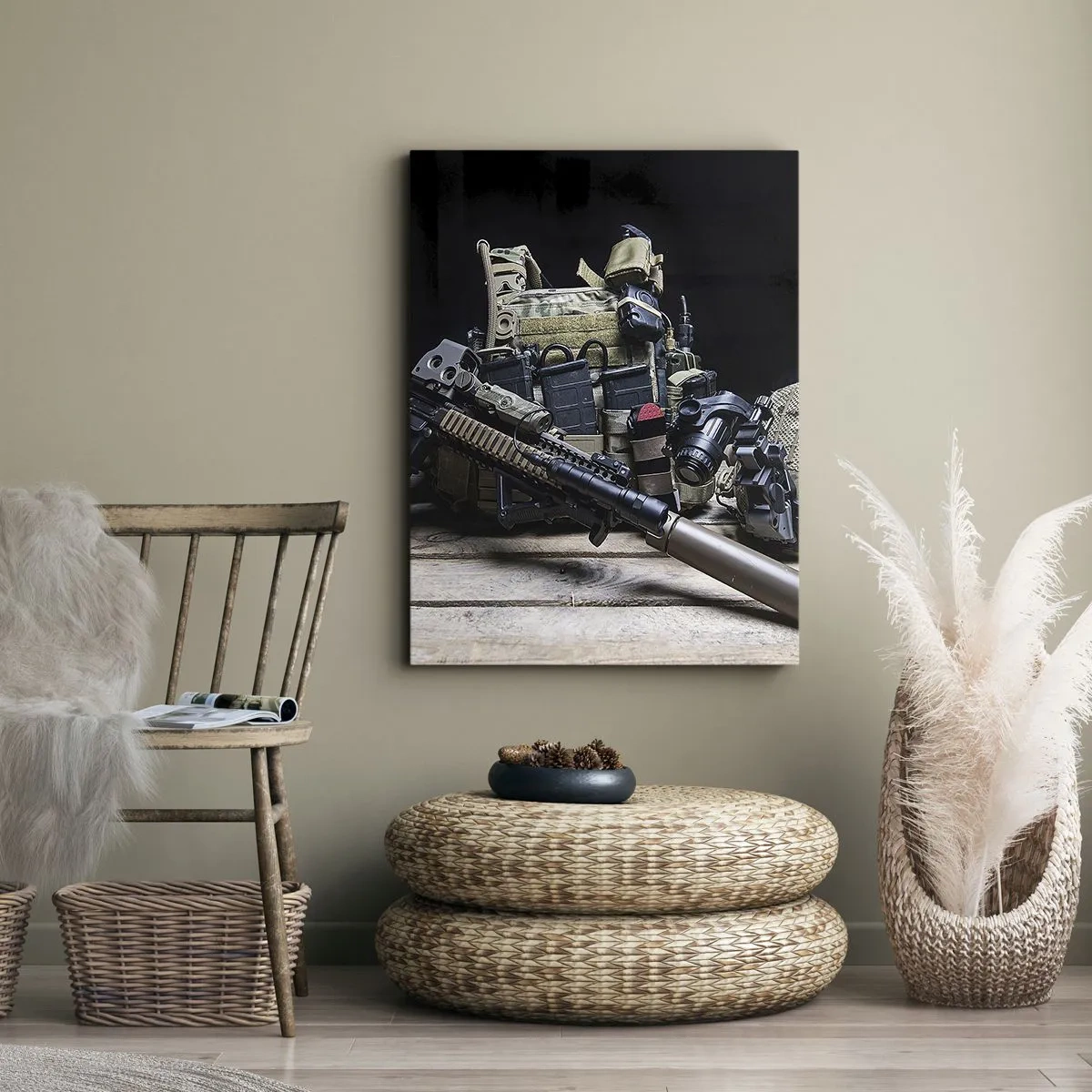 Cuadro sobre lienzo - Impresión de Imagen - ¡Descansen! - 45x80 cm