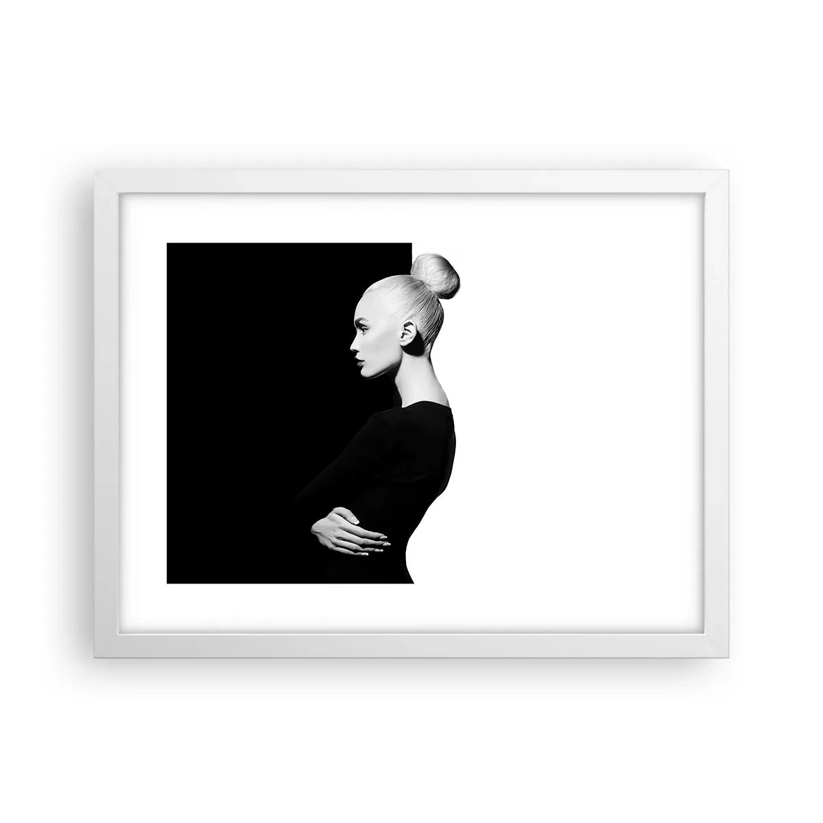 Póster en marco blanco - Simplemente femenina - 40x30 cm