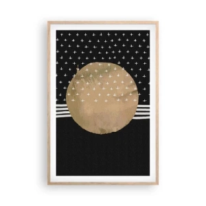 Póster en marco roble claro - Composición: bandera de la galaxia - 61x91 cm