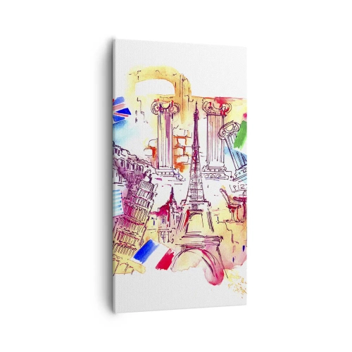 Cuadro sobre lienzo - Impresión de Imagen - Gira europea - 55x100 cm