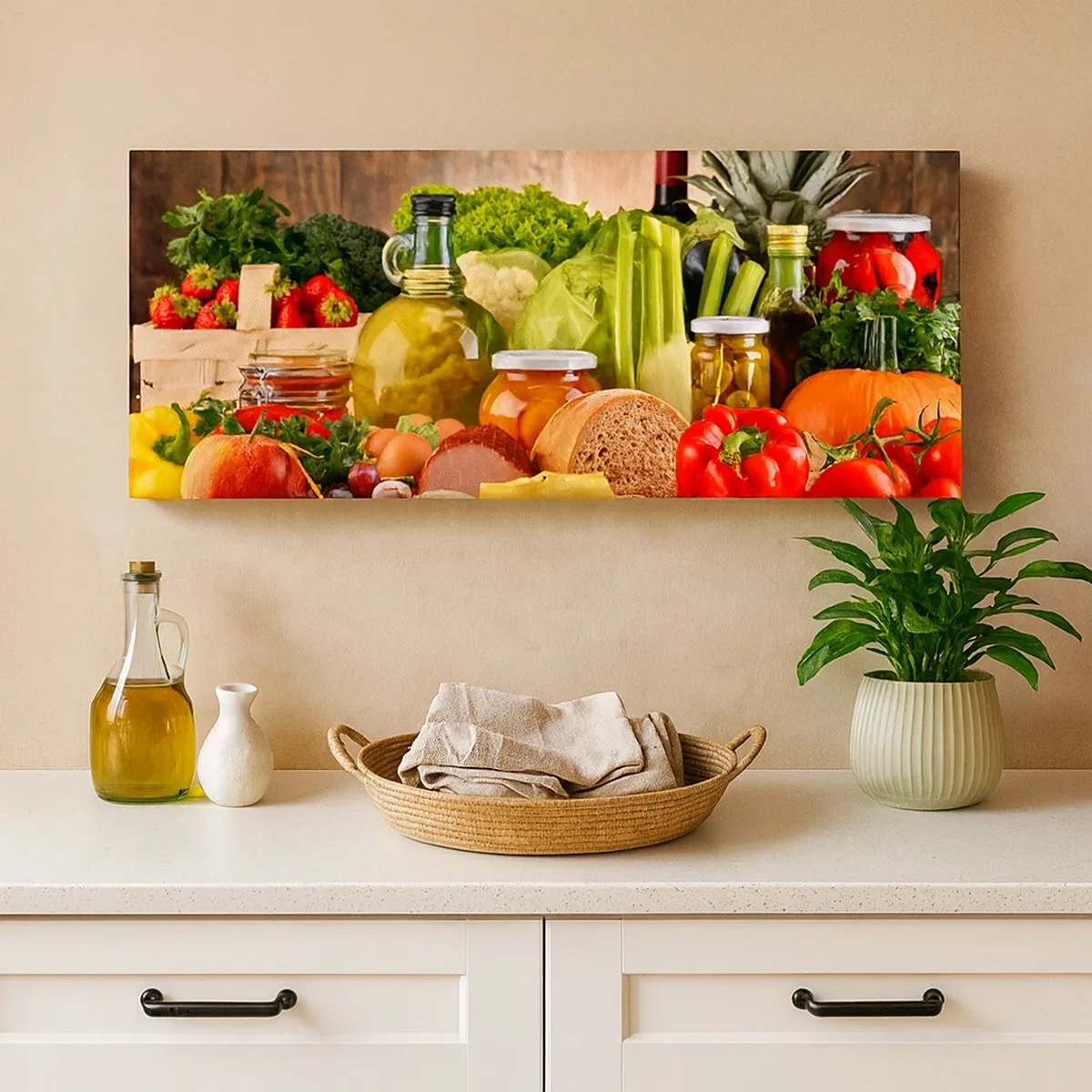 Cuadro sobre lienzo - Impresión de Imagen - La mesa está lista - 30x30 cm