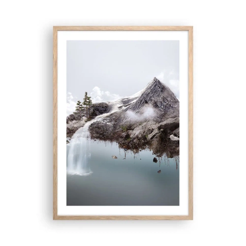 Póster en marco roble claro - Isla surrealista - 50x70 cm
