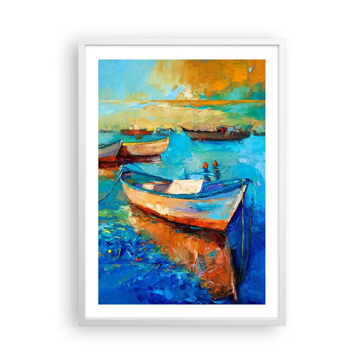 Póster en marco blanco - En la bahía sur - 50x70 cm