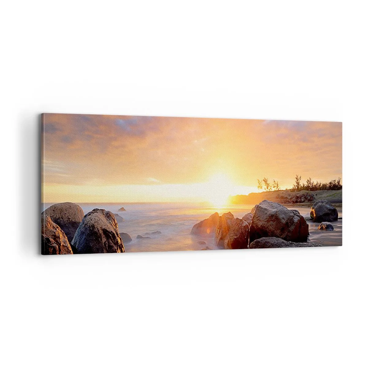 Cuadro sobre lienzo - Impresión de Imagen - Brisa luminosa del atardecer - 100x40 cm