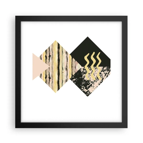 Póster en marco negro - No es tan sencillo - 30x30 cm