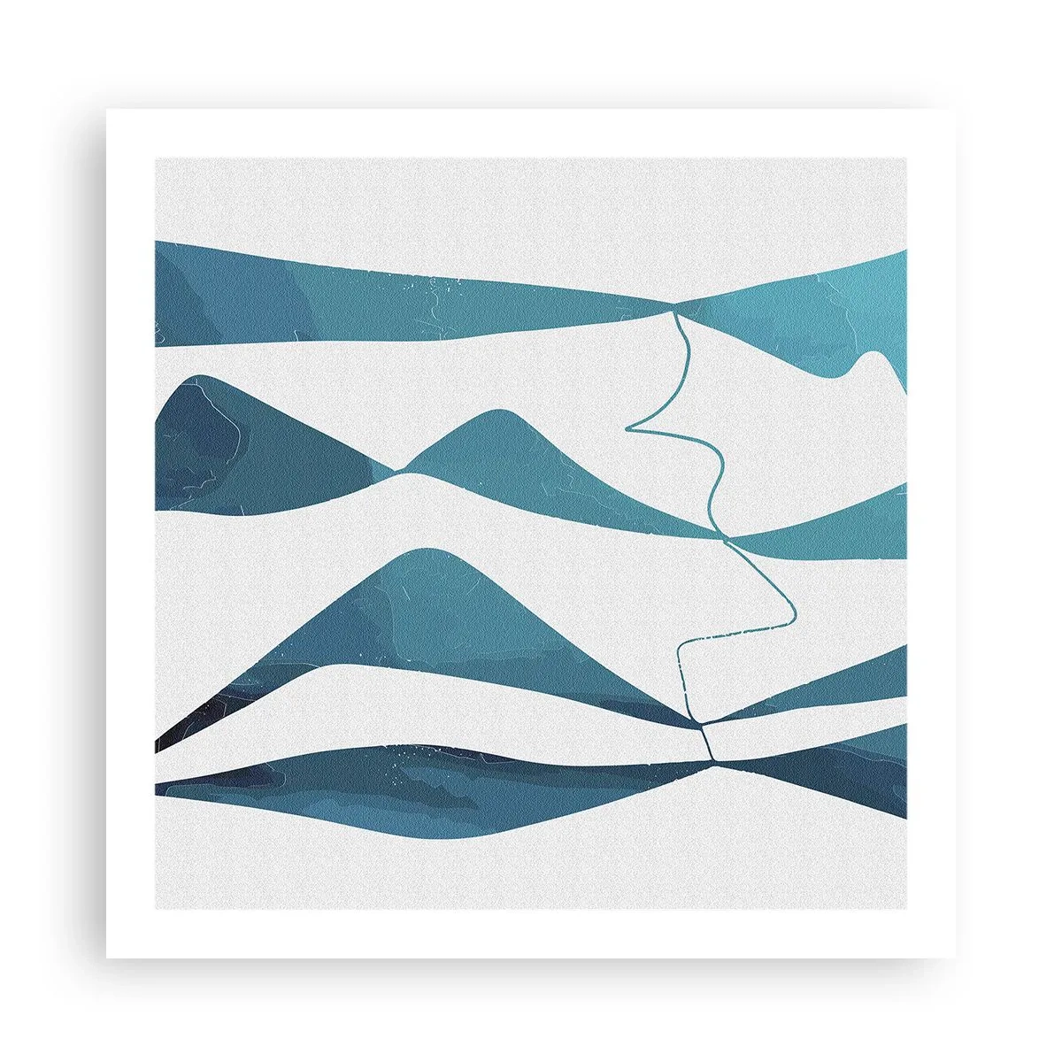 Póster - Abstracción: un compuesto turquesa - 60x60 cm