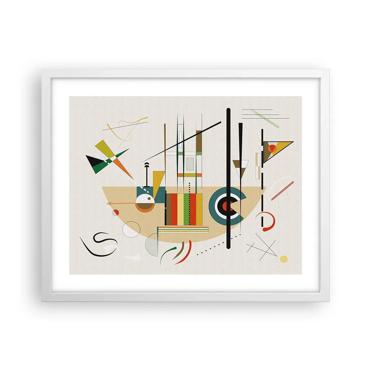 Póster en marco blanco - Y el mundo ríe - 50x40 cm