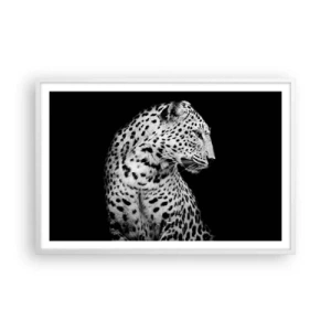 Póster en marco blanco - El perfil derecho es perfecto - 91x61 cm