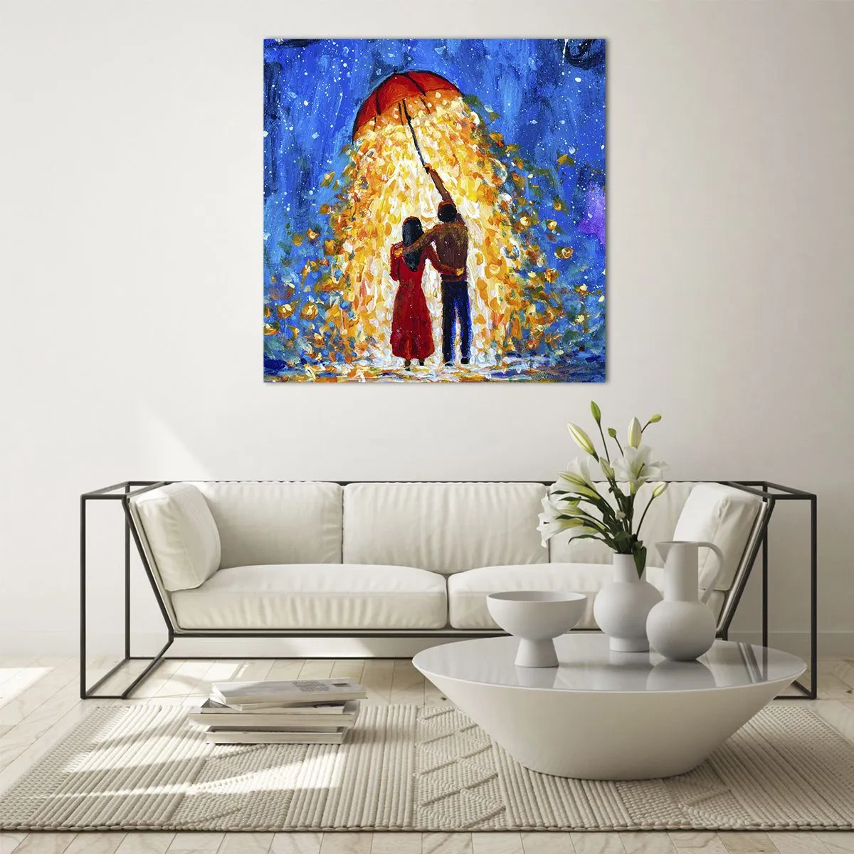 Cuadro sobre vidrio - Impresiones sobre Vidrio - La magia de una tarde lluviosa - 50x50 cm