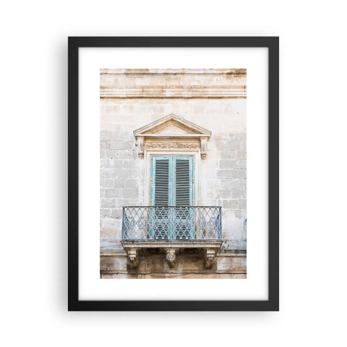Póster en marco negro - El encanto único de Italia - 30x40 cm