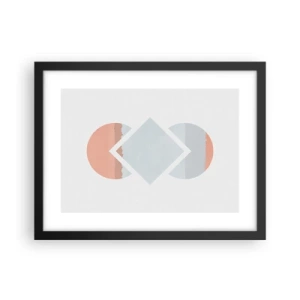 Póster en marco negro - Arte geométrico - 40x30 cm