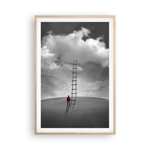 Póster en marco roble claro - Todo es posible - 61x91 cm