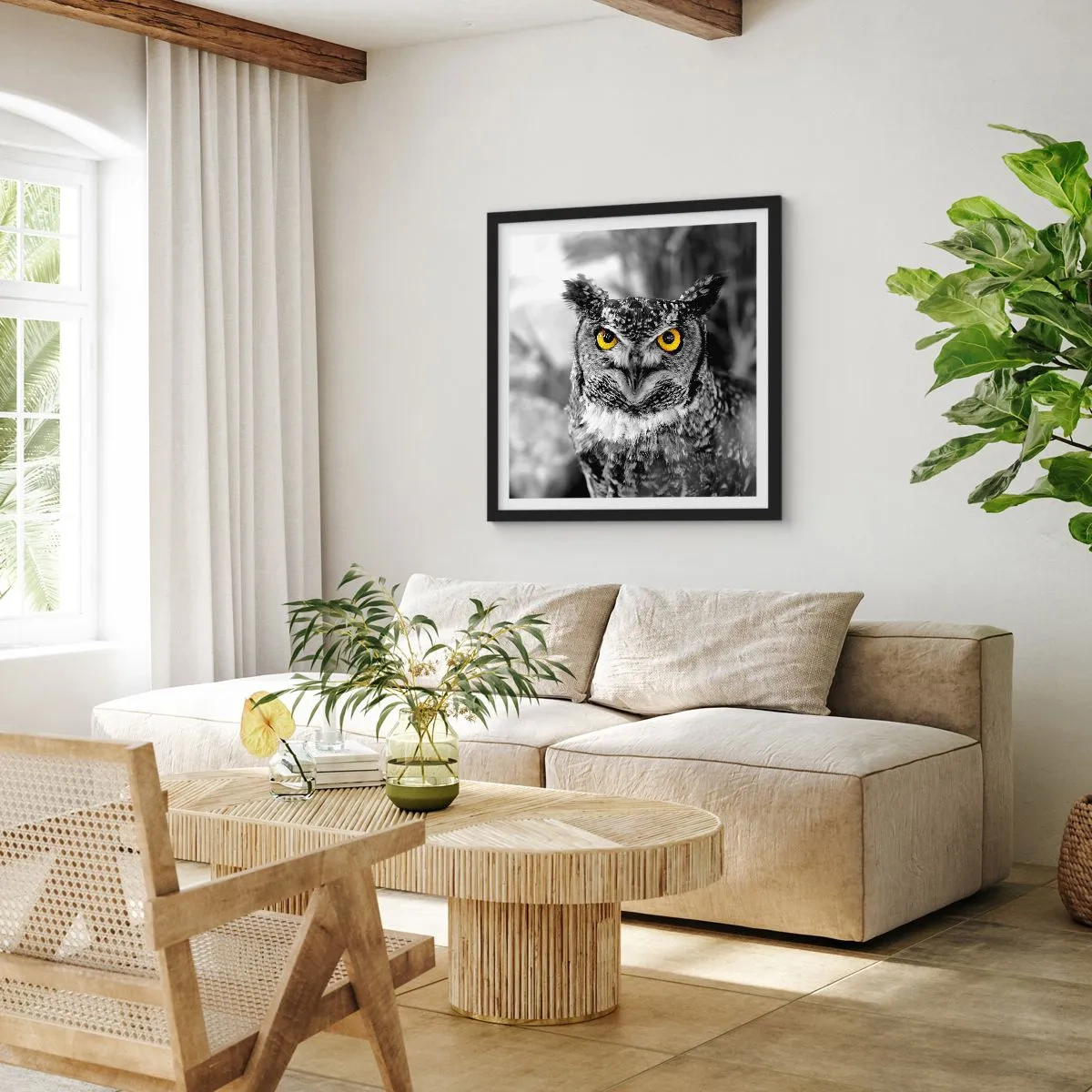 Póster en marco negro - Nada se puede ocultar - 40x40 cm