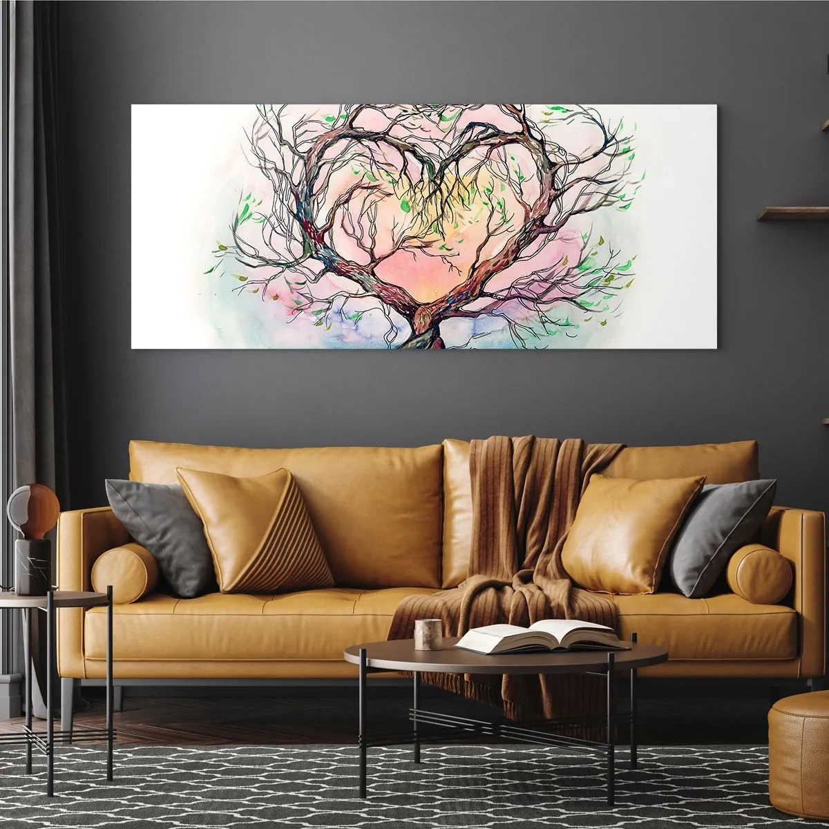 Cuadro sobre vidrio - Impresiones sobre Vidrio - Juntos contra los vientos - 100x40 cm