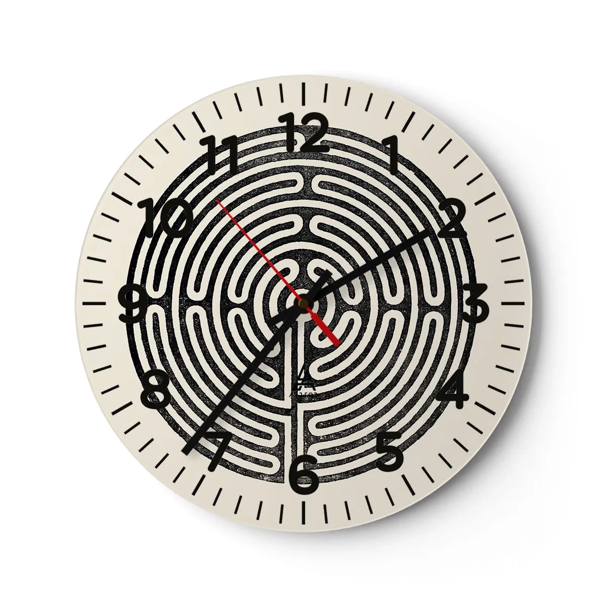 Reloj de pared - Reloj de vidrio - Orden misterioso - 40x40 cm