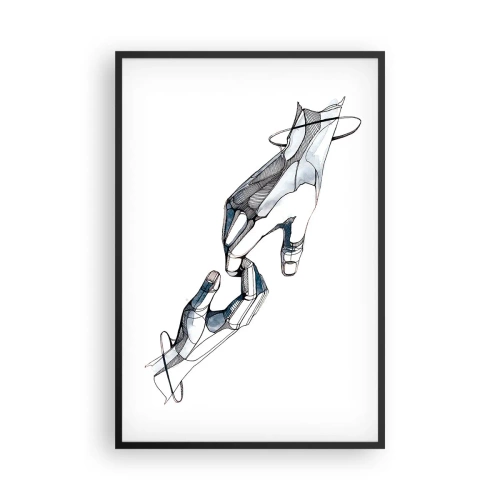 Póster en marco negro - Un buen gesto - 61x91 cm