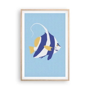 Póster en marco roble claro - Miss aguas tropicales - 61x91 cm