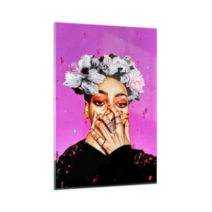 Cuadro sobre vidrio - Impresiones sobre Vidrio - Un poco alocada - 80x120 cm