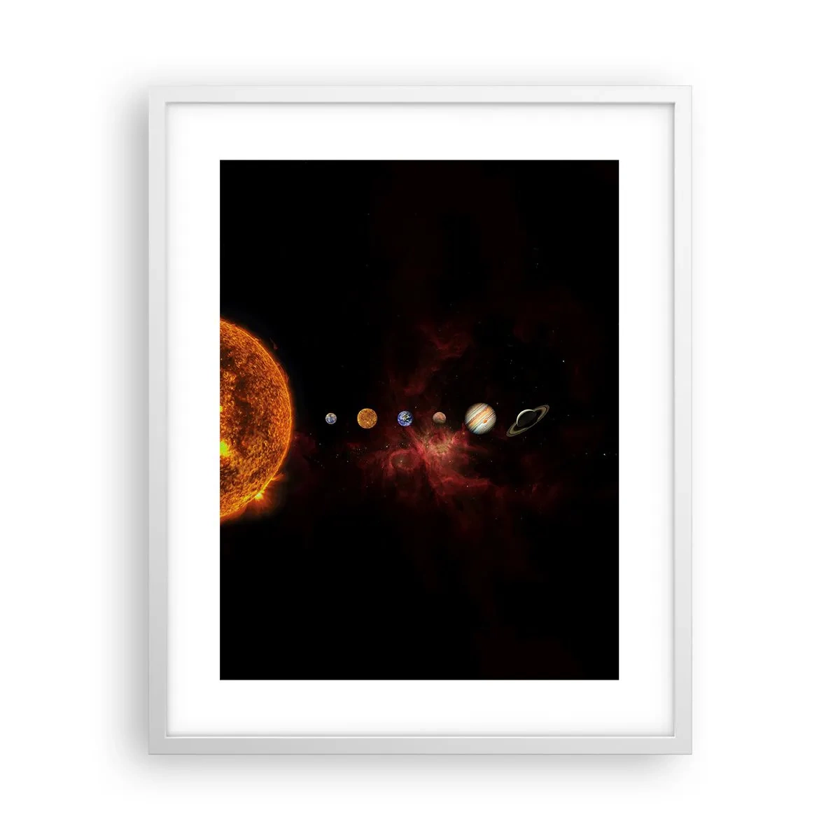 Póster en marco blanco - Nuestro barrio - 40x50 cm