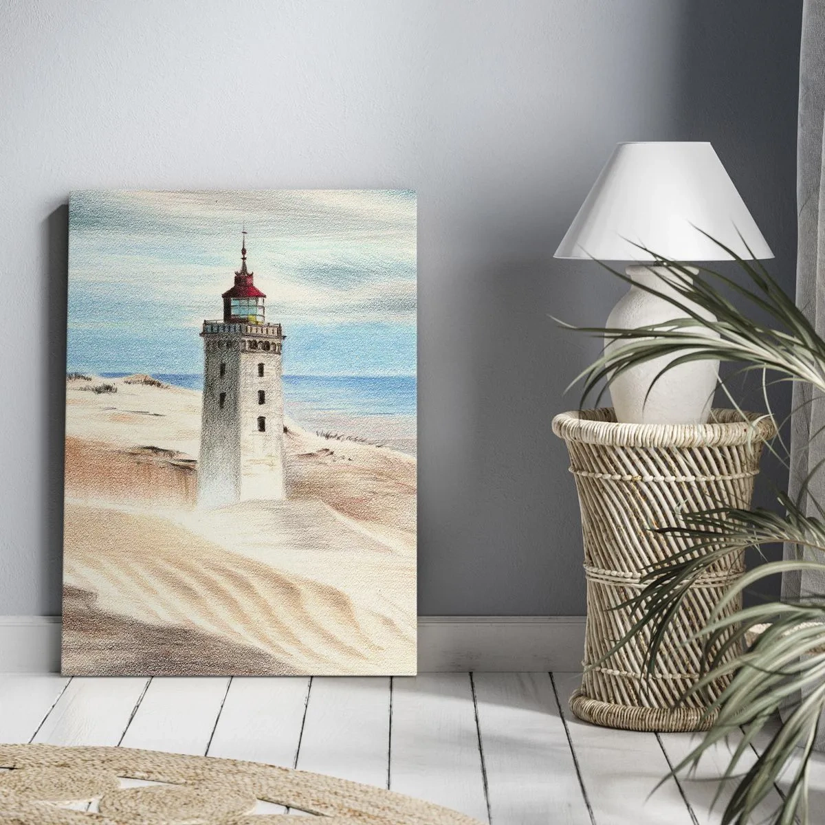 Cuadro sobre lienzo - Impresión de Imagen - Siempre mirando al mar - 45x80 cm