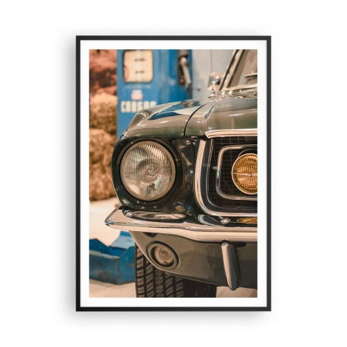 Póster en marco negro - Encuentro con una leyenda - 70x100 cm