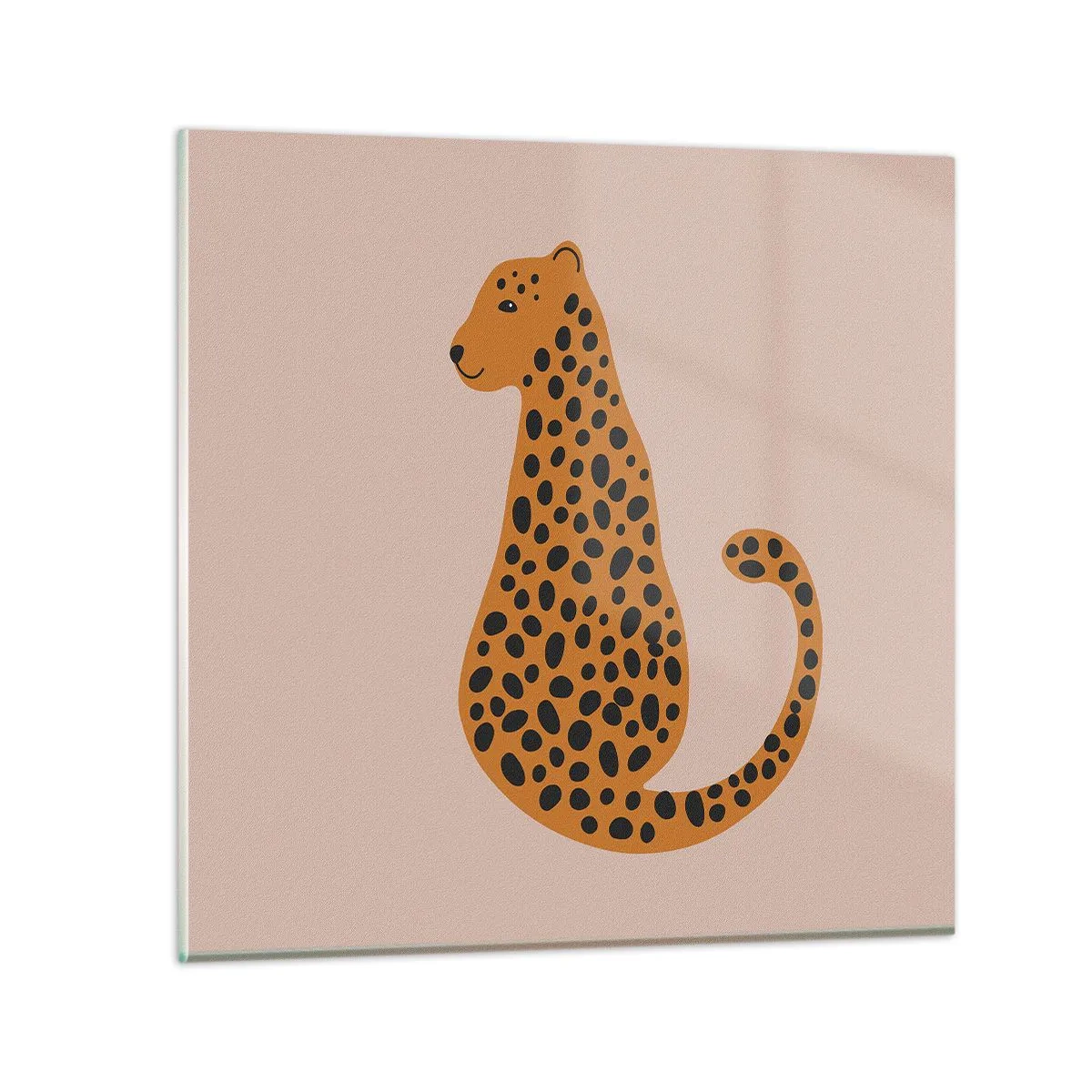 Cuadro sobre vidrio - Impresiones sobre Vidrio - El estampado de leopardo está de moda - 30x30 cm