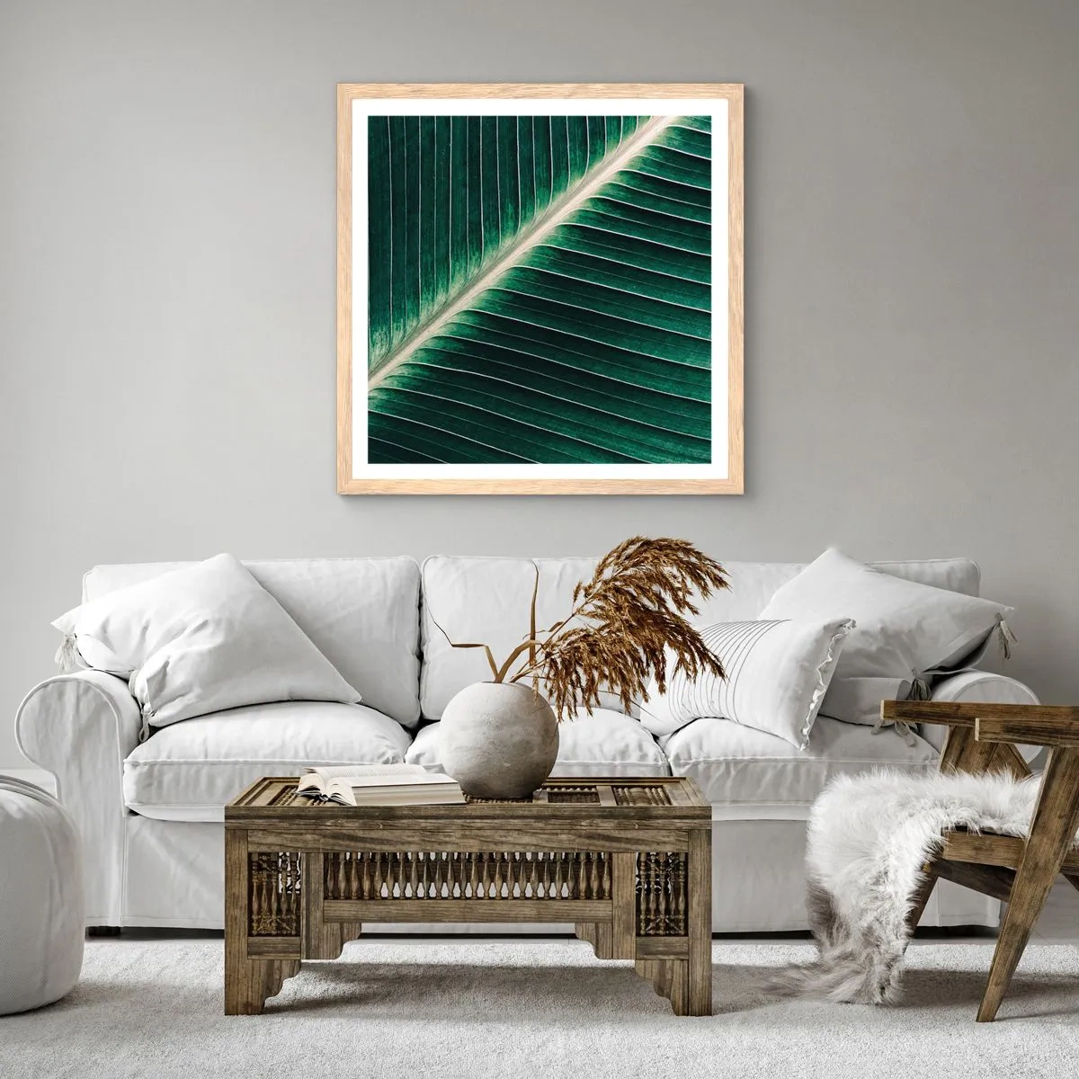 Póster en marco roble claro - El ritmo de la naturaleza - 30x30 cm