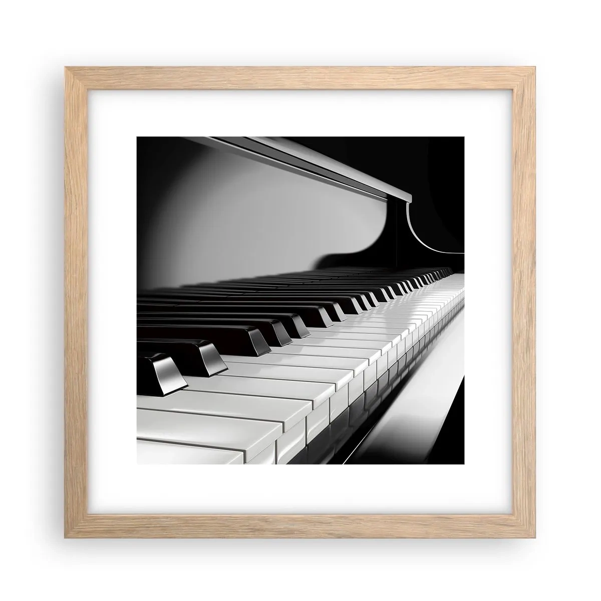 Póster en marco roble claro - Armonía musical - 30x30 cm