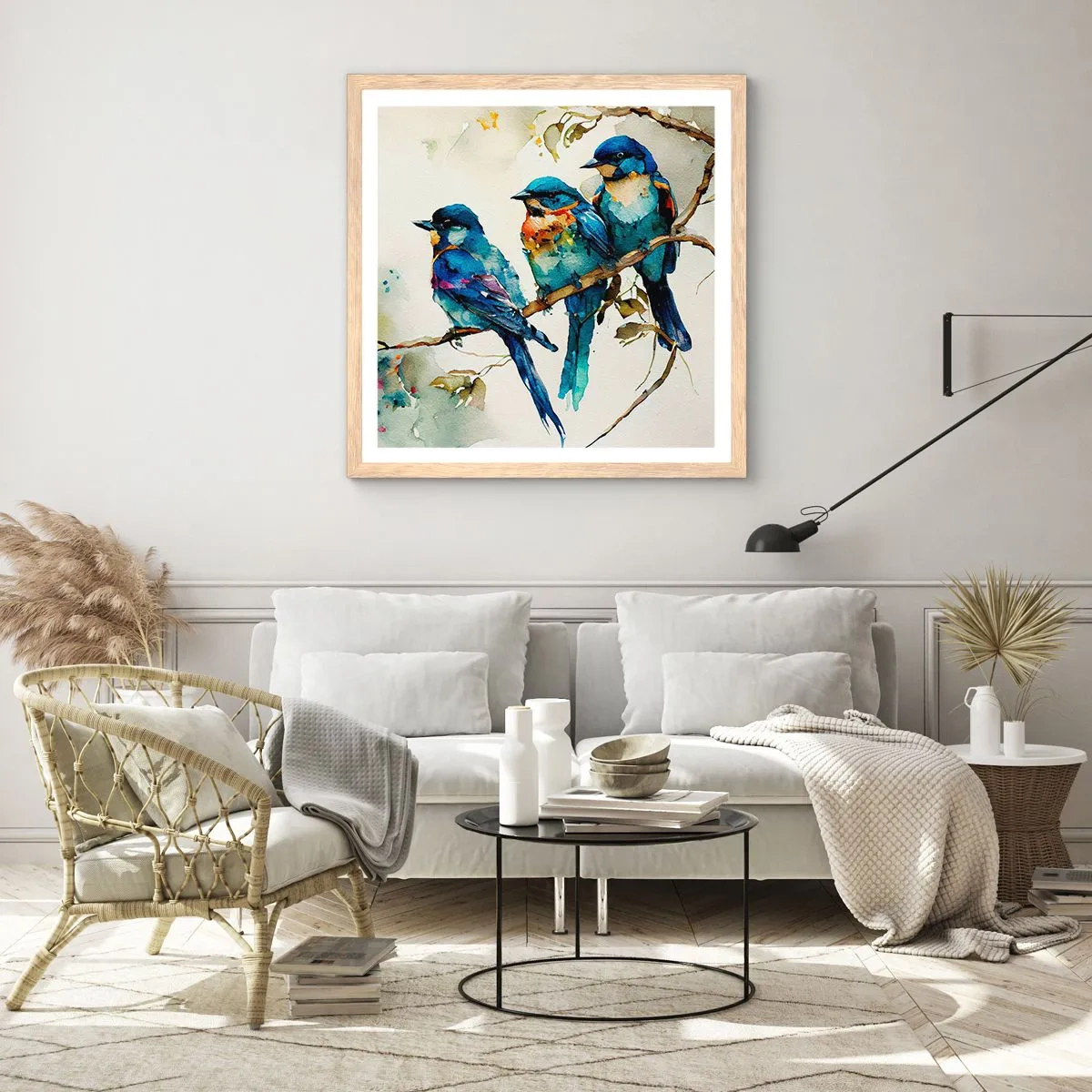 Póster en marco roble claro - ¿Ofendido? - 30x30 cm