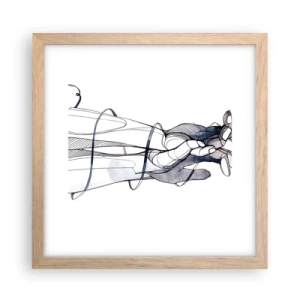 Póster en marco roble claro - Un estudio sobre el contacto - 30x30 cm