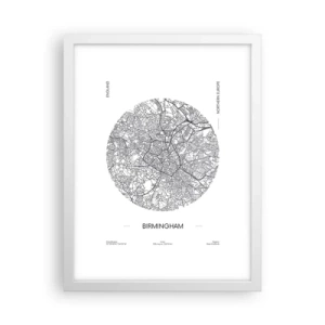 Póster en marco blanco - Anatomía de Birmingham - 30x40 cm