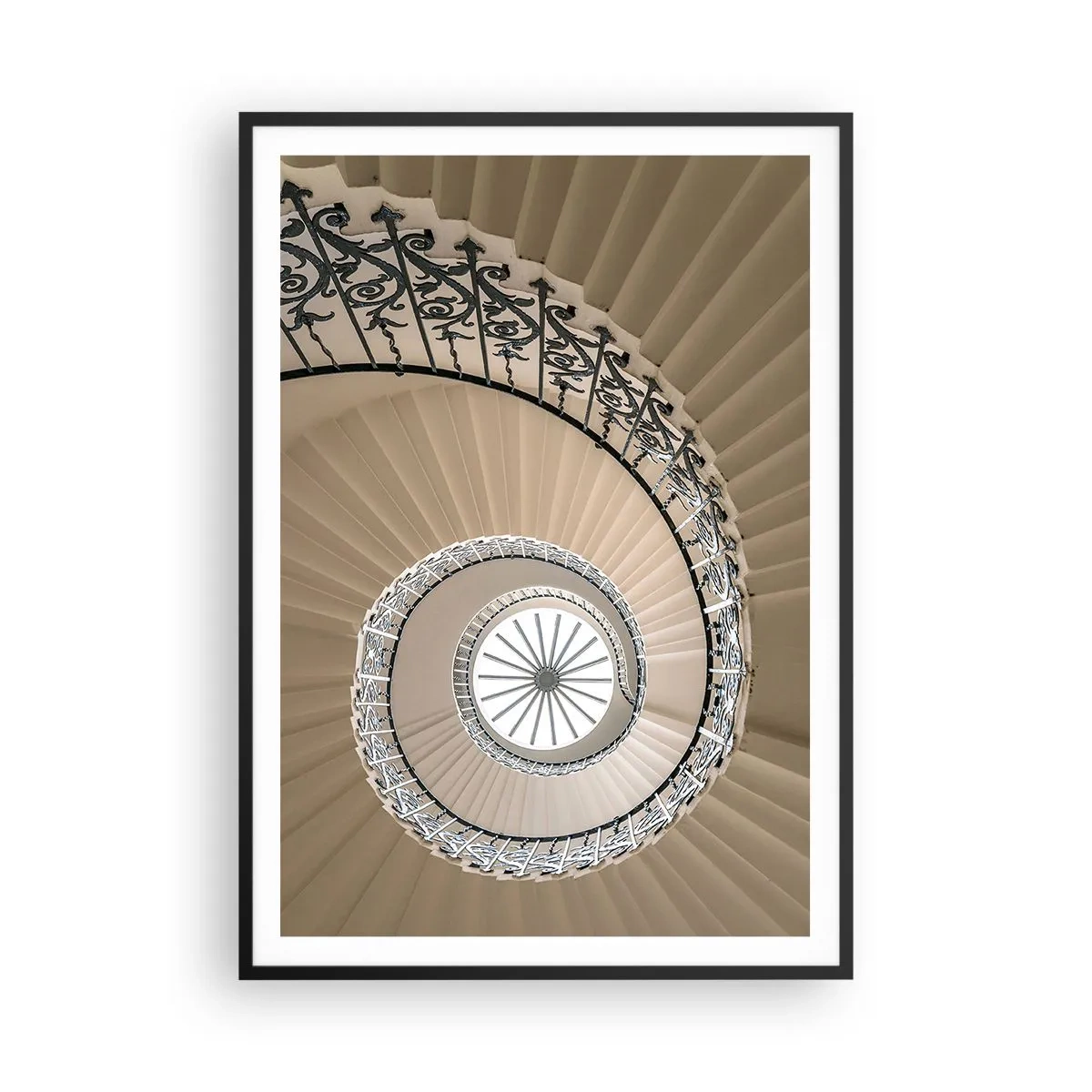 Póster en marco negro - En el interior de una concha - 70x100 cm