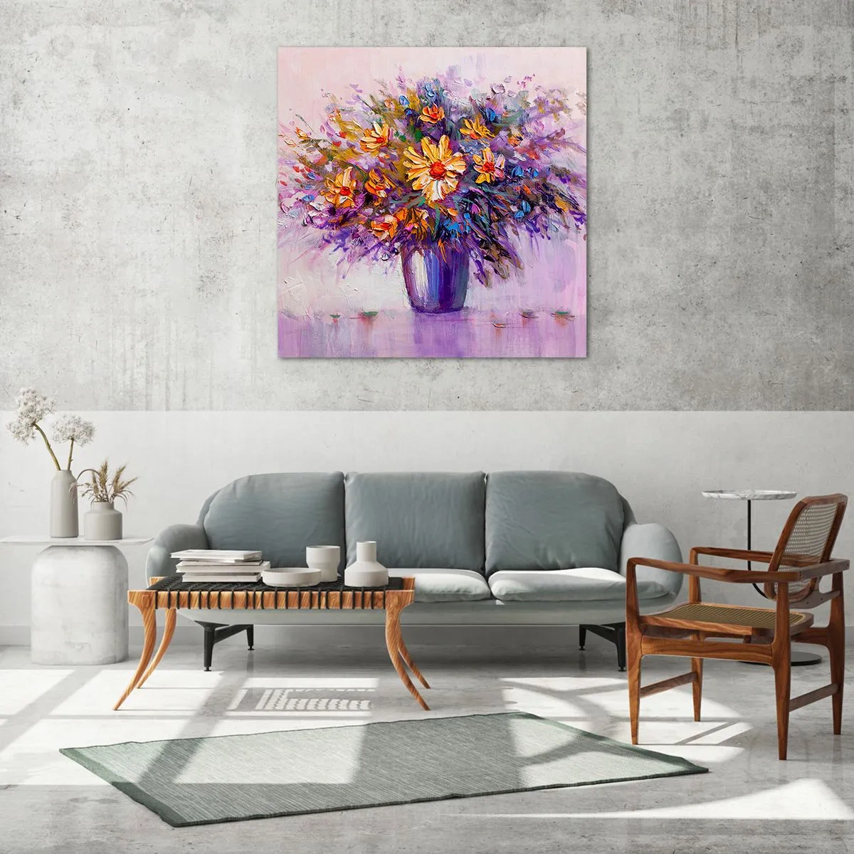 Cuadro sobre vidrio - Impresiones sobre Vidrio - Huele dulce, parece dulce - 50x50 cm