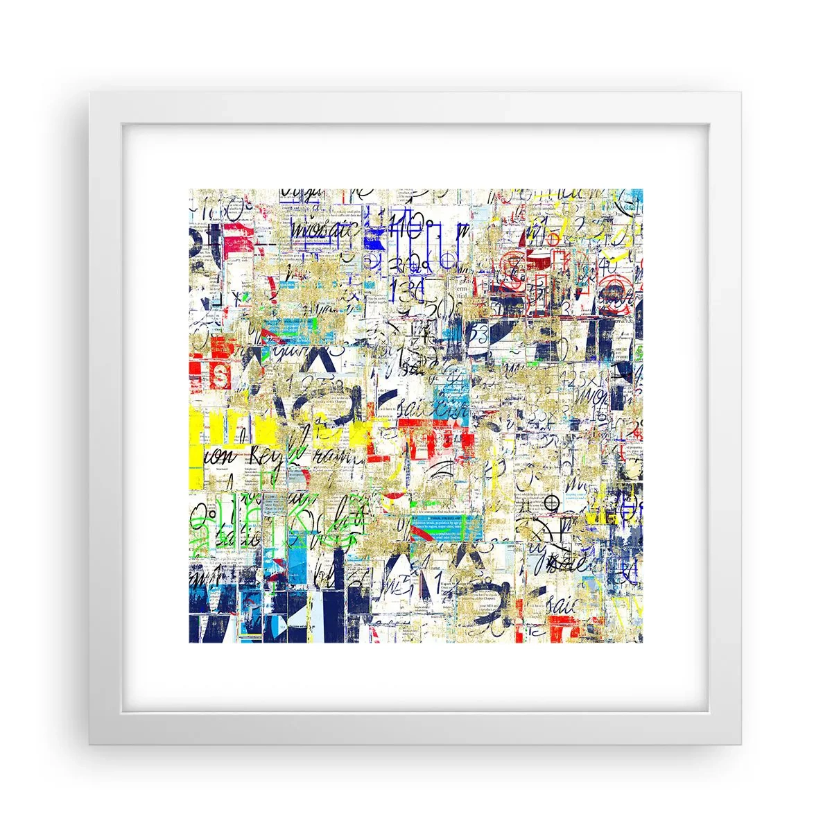 Póster en marco blanco - Simplemente agradable a la vista - 30x30 cm