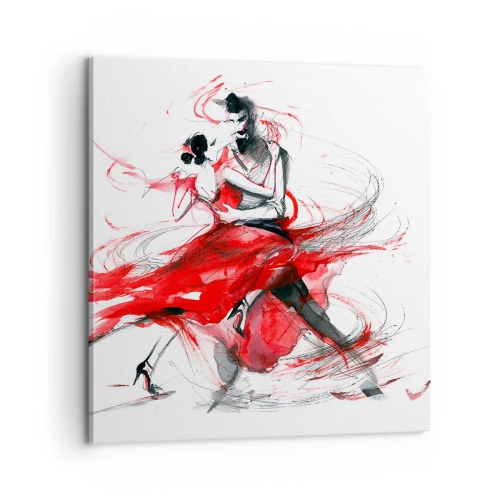 Cuadro sobre lienzo - Impresión de Imagen - El tango: el ritmo de la pasión - 60x60 cm