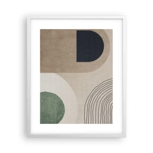 Póster en marco blanco - La delicadeza de un óvalo - 40x50 cm
