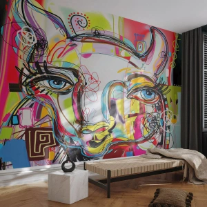 Fotomural Autadhesivo Deluxe Sticker - La riqueza de un gato - Abstracción, Pedazo, Gráficos - 200x140 cm