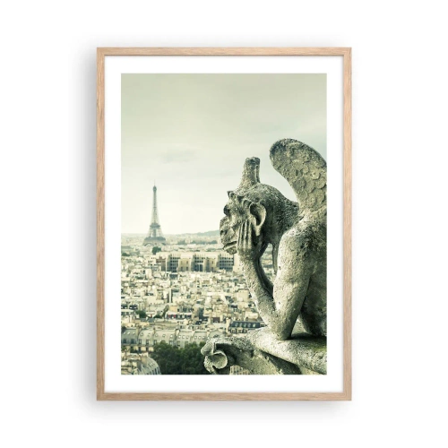 Póster en marco roble claro - Charlas parisinas - 50x70 cm