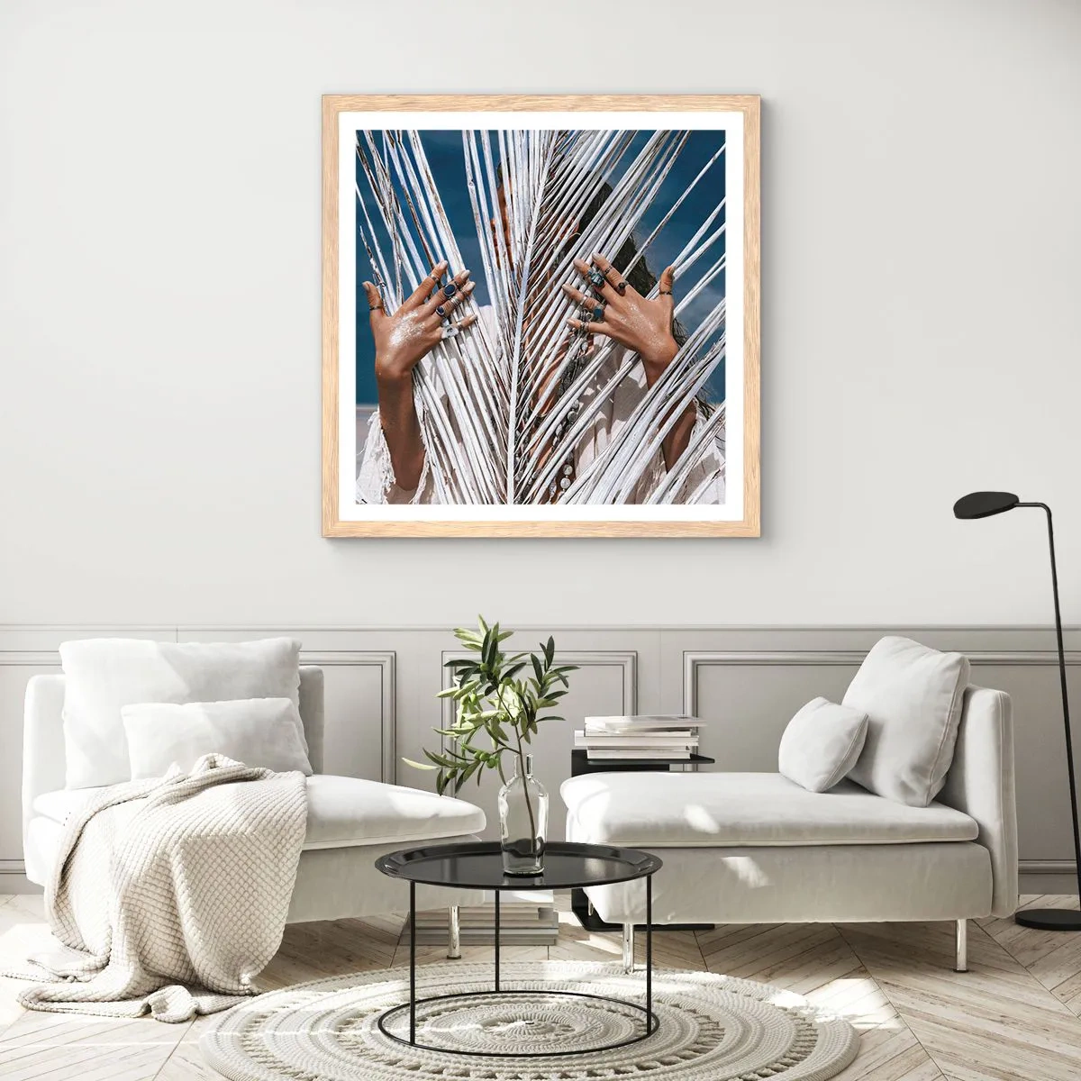 Póster en marco roble claro - ¿La mujer chamana? - 40x40 cm