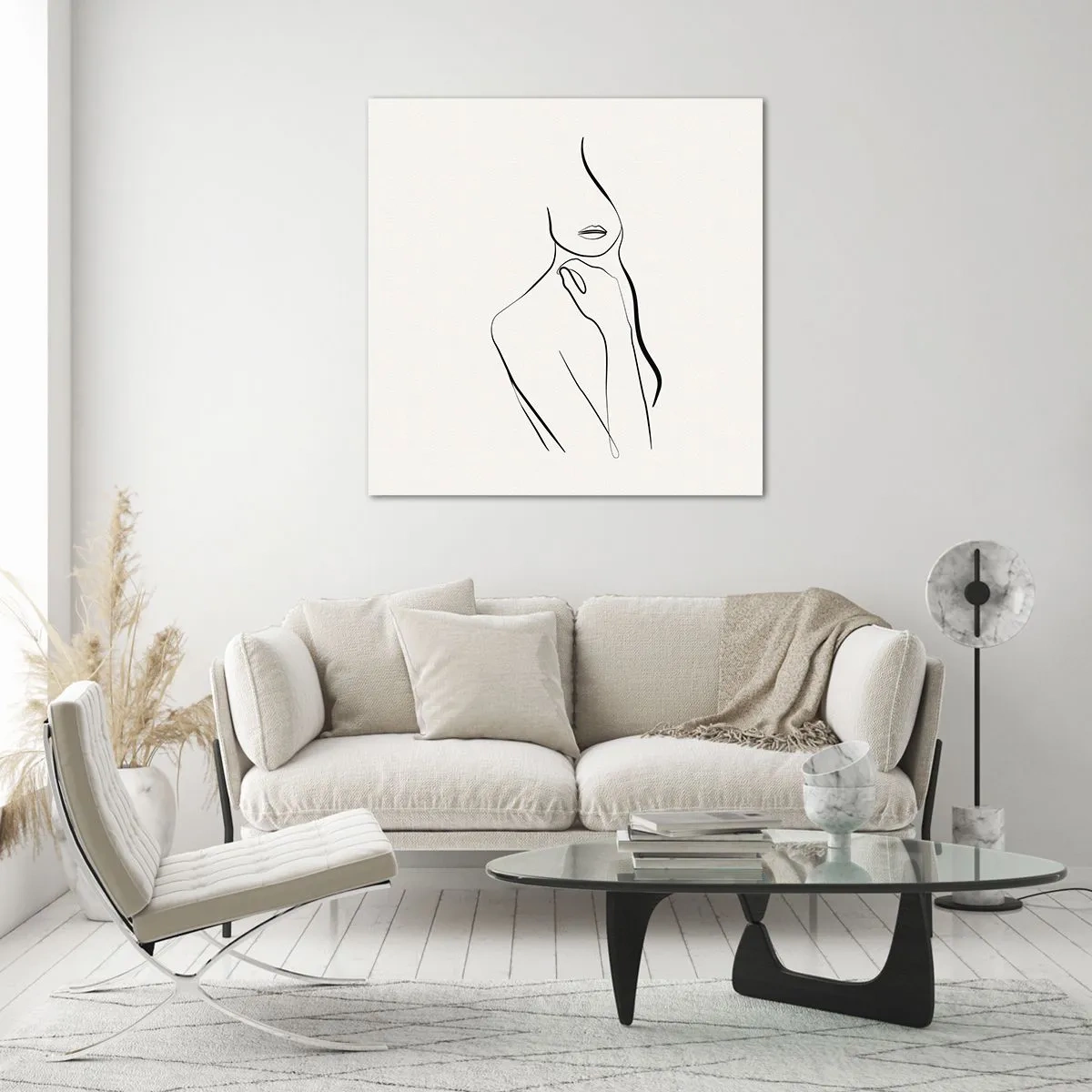 Cuadro sobre vidrio - Impresiones sobre Vidrio - Una ola de melancolía - 70x70 cm