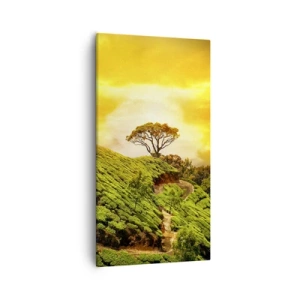 Cuadro sobre lienzo - Impresión de Imagen - Por un camino sinuoso, por una verde pendiente - 55x100 cm