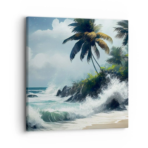 Cuadro sobre lienzo - Impresión de Imagen - En una costa tropical - 30x30 cm