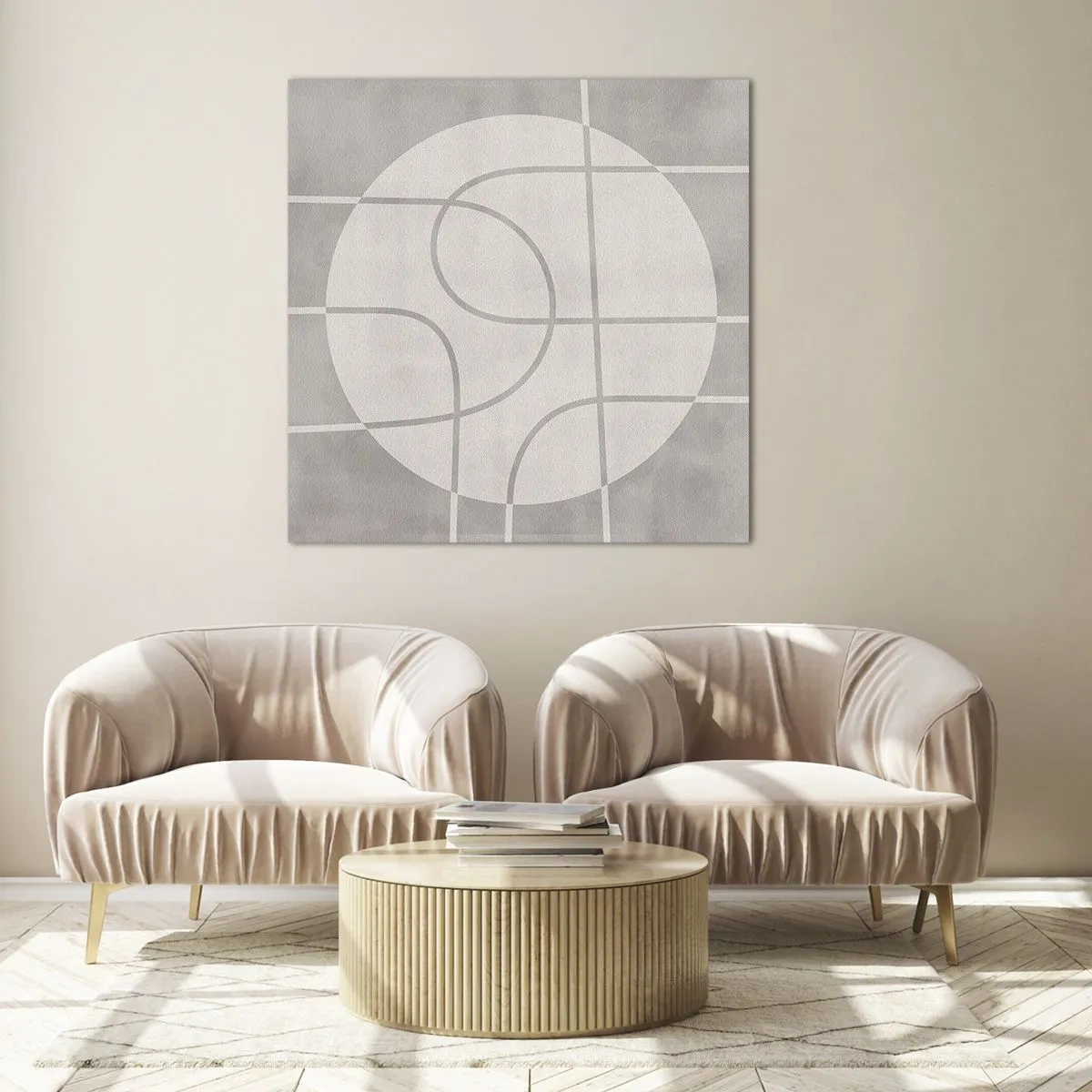 Cuadro sobre vidrio - Impresiones sobre Vidrio - Circular y rectilíneo - 50x50 cm