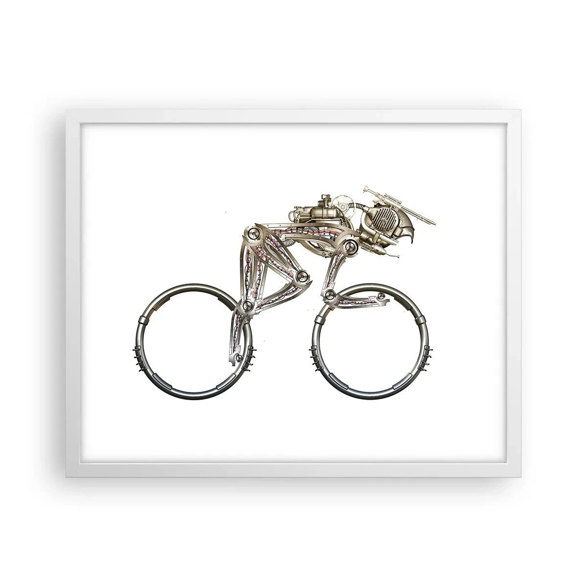 Póster en marco blanco - Una magnífica máquina - 50x40 cm