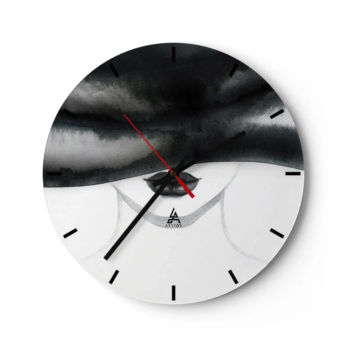 Reloj de pared - Reloj de vidrio - Un misterio sensual - 40x40 cm