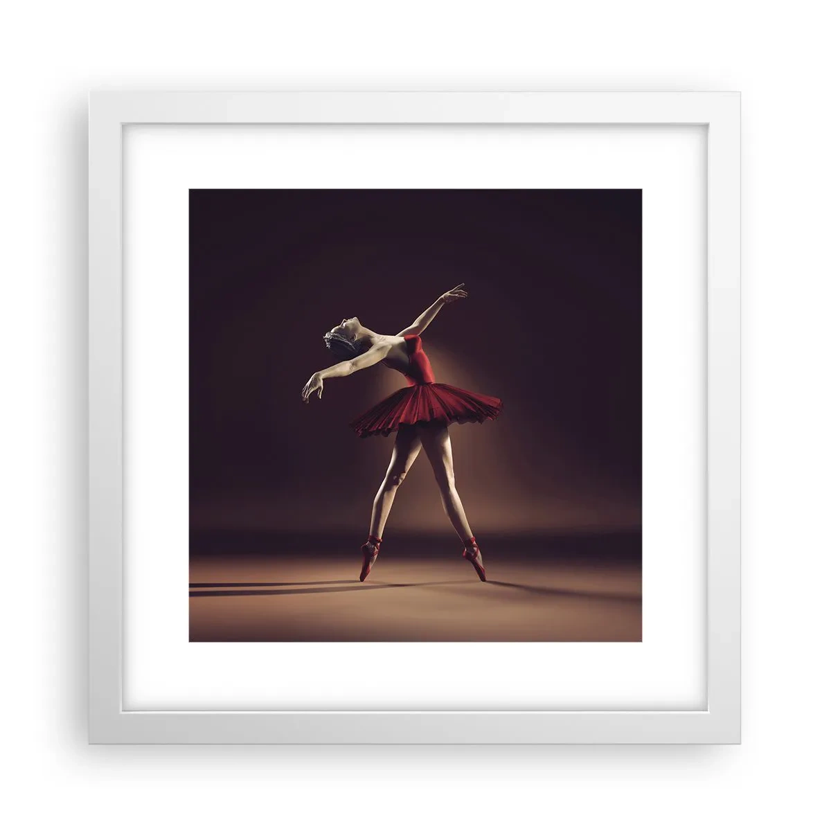 Póster en marco blanco - Primera bailarina - 30x30 cm