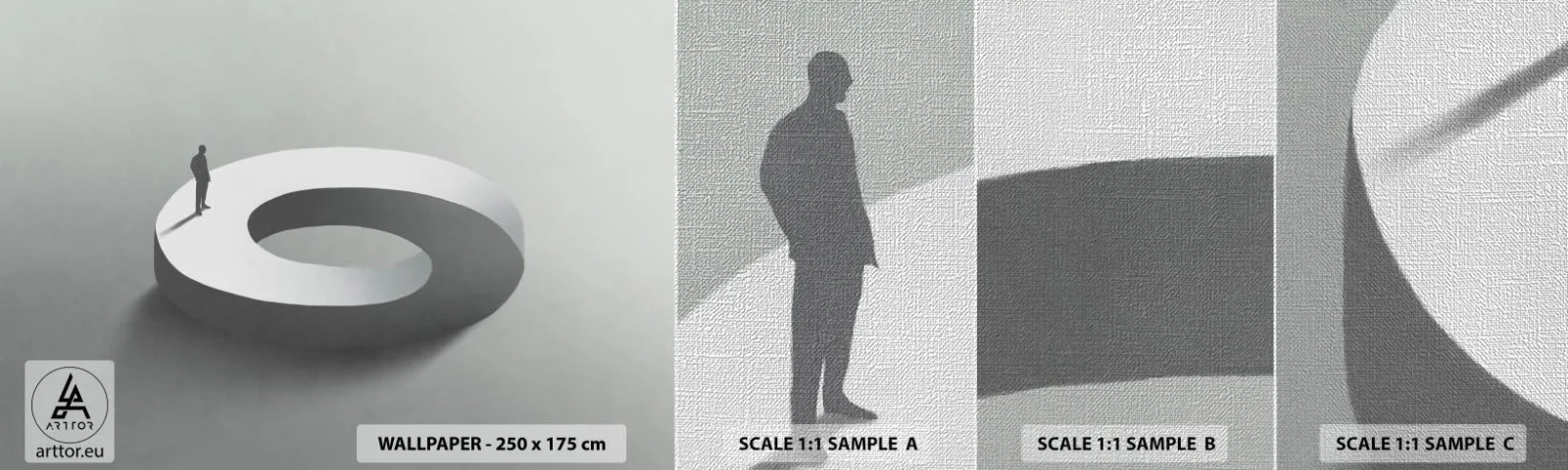 Muestra de fotomural Premium Canvas - Ser sabio no es una labor sencilla - Hombre, 3D, Empresario - 100x30 cm