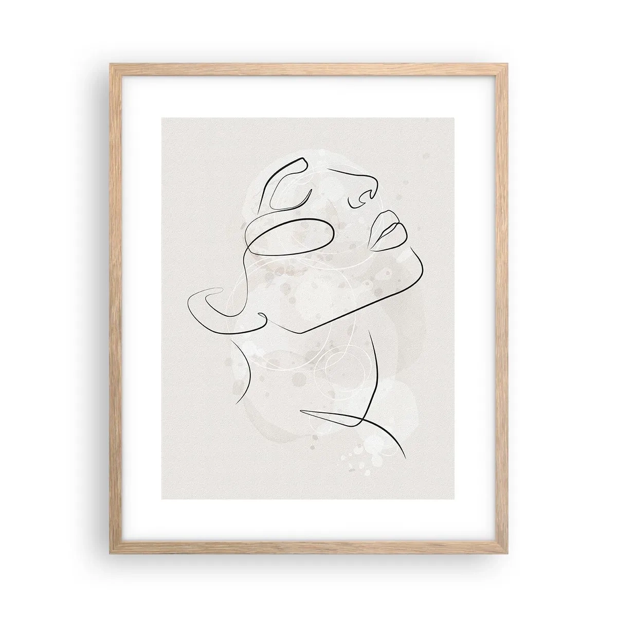 Póster en marco roble claro - Contorno de un sueño - 40x50 cm